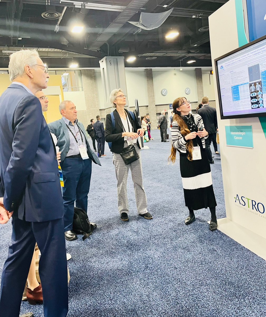 Presented on the role of proton beam therapy for extended target RT in Hodgkin’s lymphoma using the prospective Proton Collaborative Registry (PCG) database. Honored that lymphoma experts, Drs Hoppe, Specht, Michaeel, Tseng and Ntentles stopped by!