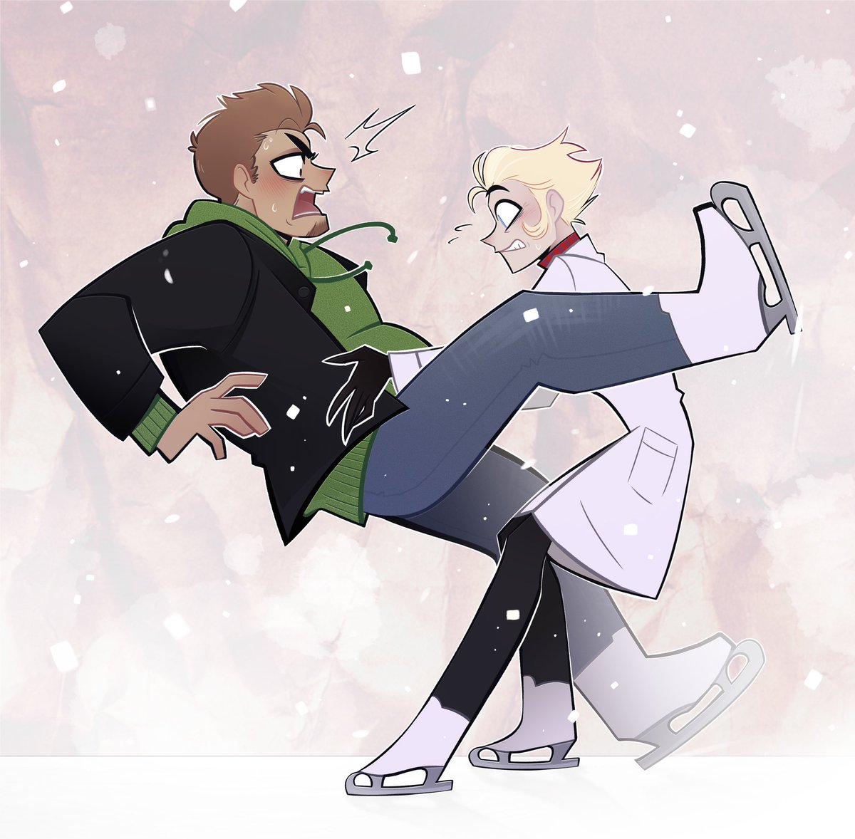 lovelygeist's tweet photo. @procyonloser i couldn’t help but draw them again heehee! love your fic, the dad yaoi is chefs kiss https://t.co/Uxy8xvPxEs