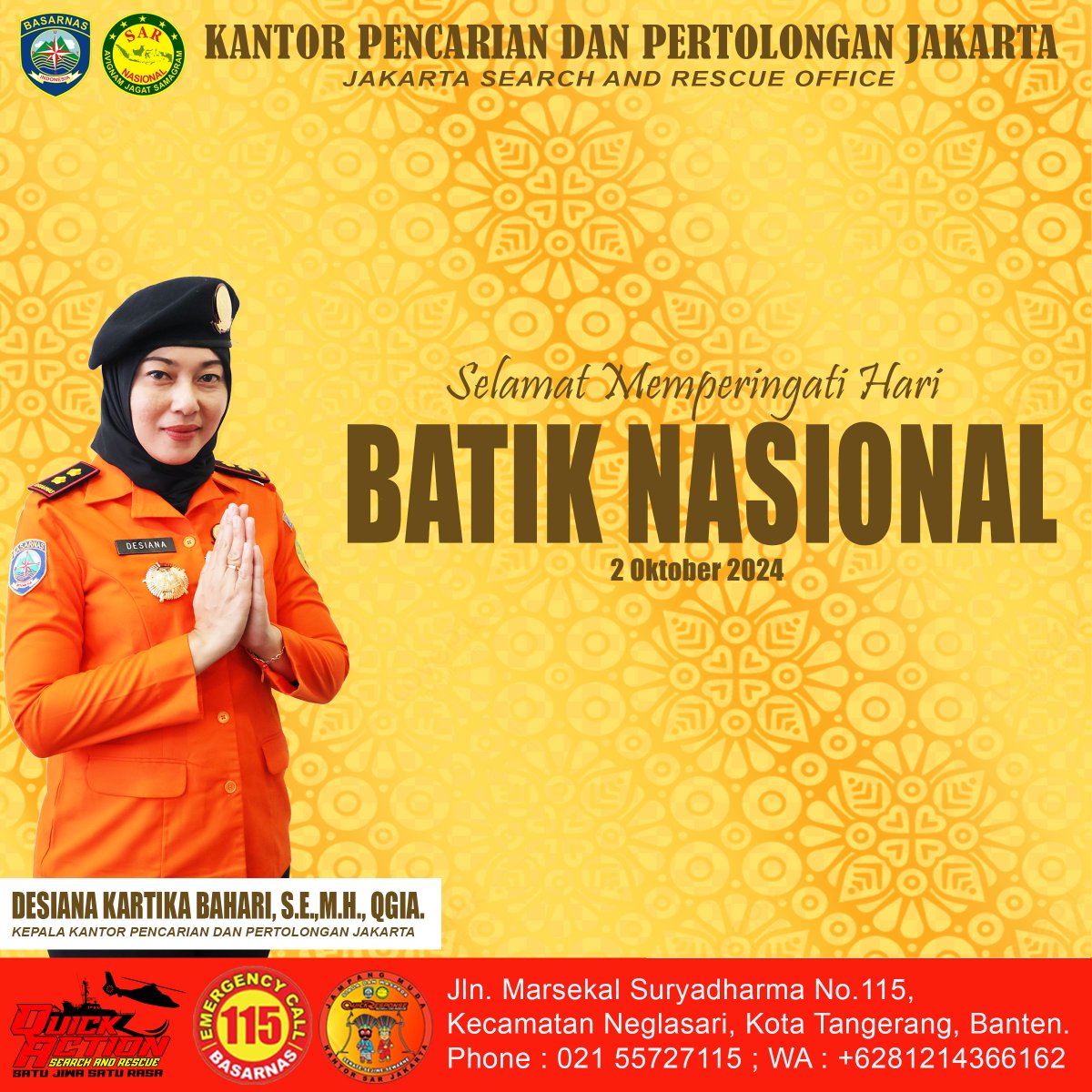 KANTOR PENCARIAN DAN PERTOLONGAN JAKARTA (@sar_jkt1972) on Twitter photo 