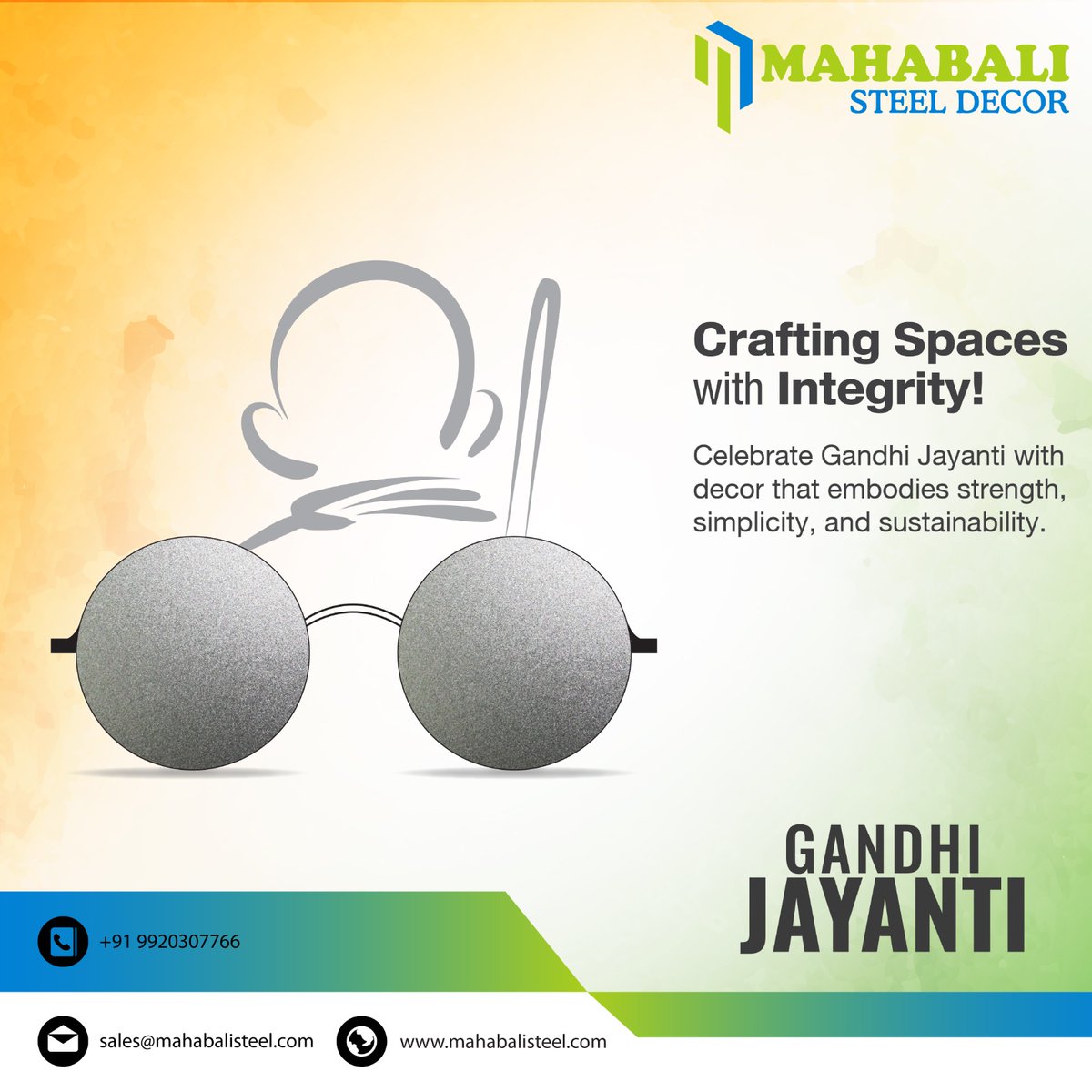MahabaliSteel's tweet image. Honoring the man who believed in strength through simplicity! On this Gandhi Jayanti, let's embrace elegance that stands the test of time, just like his timeless principles. Happy Gandhi Jayanti!
#GandhiJayanti #TimelessStrength #StainlessSteelDecor