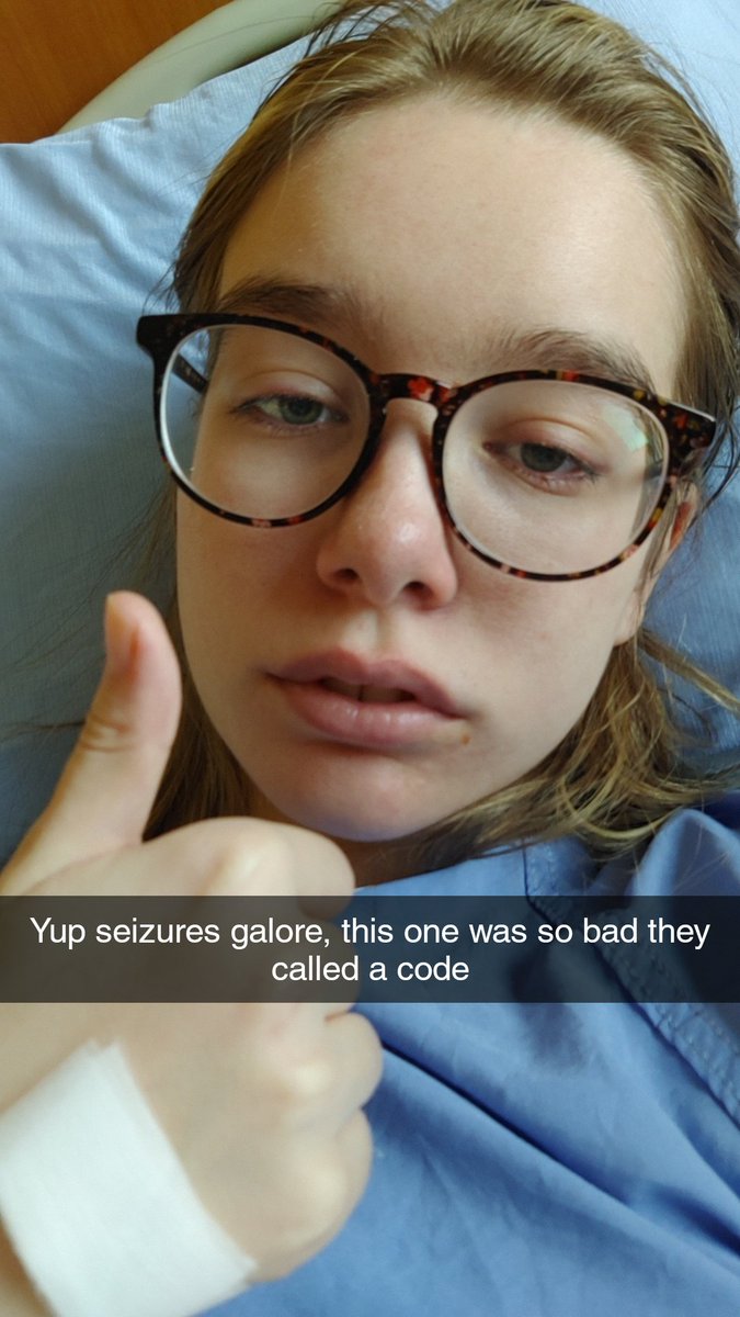 LyricDeshane's tweet photo. As you can see, I am sooo done. In the ICU for who knows how long. Ugh. They ordered a test that should locate what area in my brain is causing the seizures. I had to get CPR after one! :// 
---
 #seizure #epilepsy #hospital  #epilepsyawareness #ICU 💜 https://t.co/qKVWulLZfT