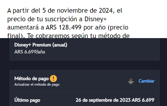CharleSChainS's tweet photo. Por suerte dí de baja la tarjeta de crédito de argentina el año pasado, pero cuchame, disney pasó de 7 lucas a 128,5. Gracias Alberto? https://t.co/w9gkQZcr5m