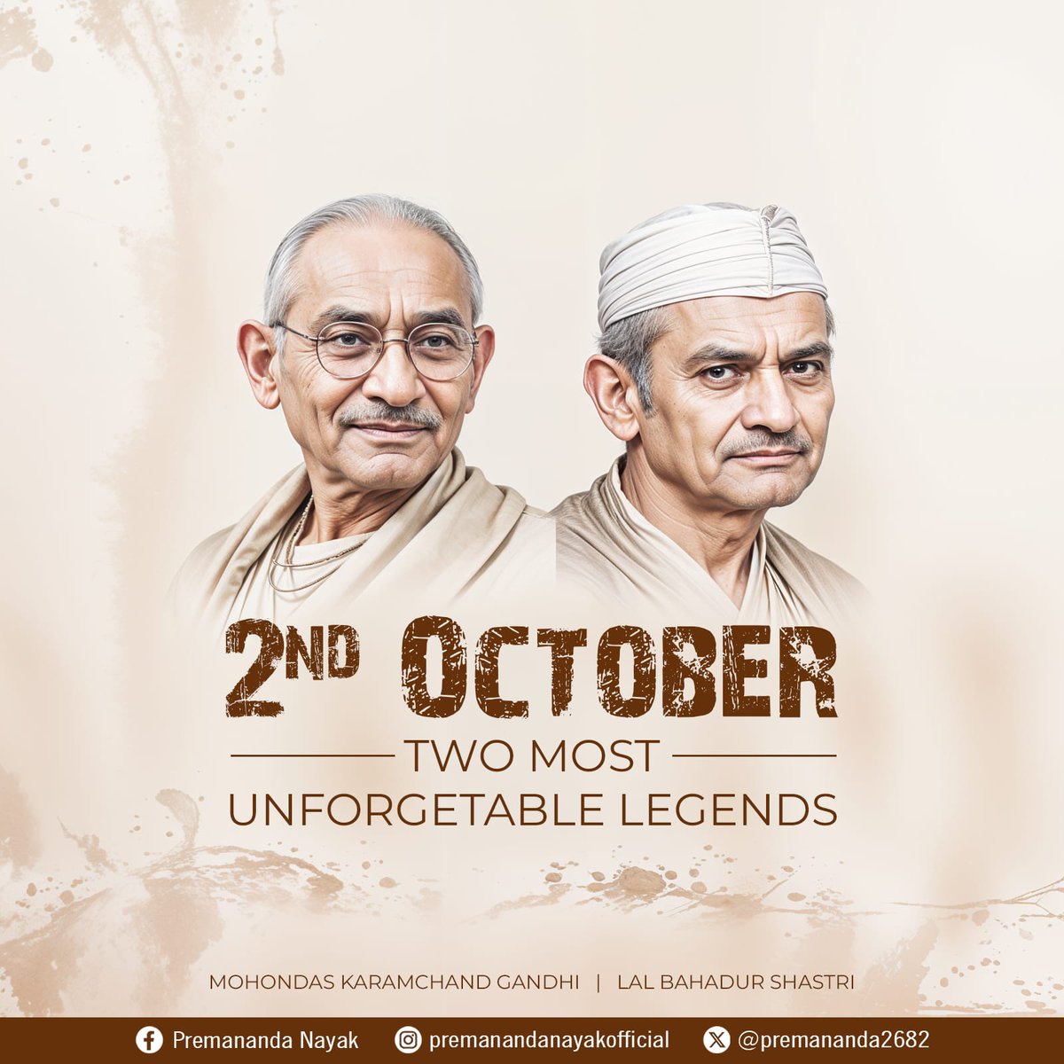 Celebrating the birth anniversaries of Mahatma Gandhi and Lal Bahadur Shastri today. May their principles of truth and courage inspire us all.

#GandhiJayanti #LalBahadurShastri #Inspiration #Courage #Leadership