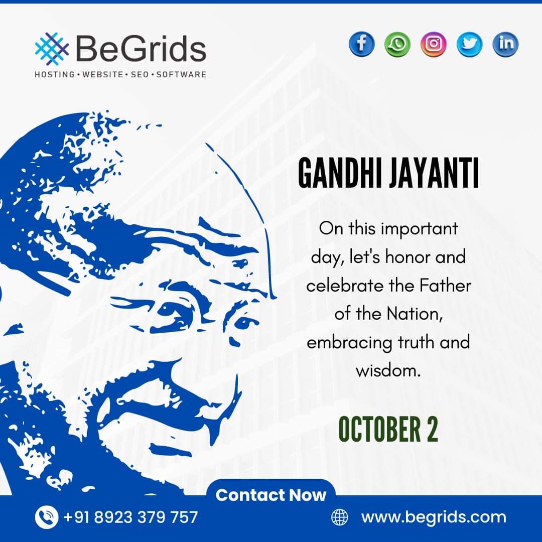 begrids's tweet photo. On this important day, let's honor and celebrate the Father of the Nation, embracing truth and wisdom.
#GandhiJayanti #MahatmaGandhi #Nonviolence #Satyagraha #FreedomFighter #India #FatherOfTheNation #Peace #Unity #Inspiration #Leadership #SocialJustice #Humanity #Ahimsa #Respect https://t.co/fcSjdE8w7v