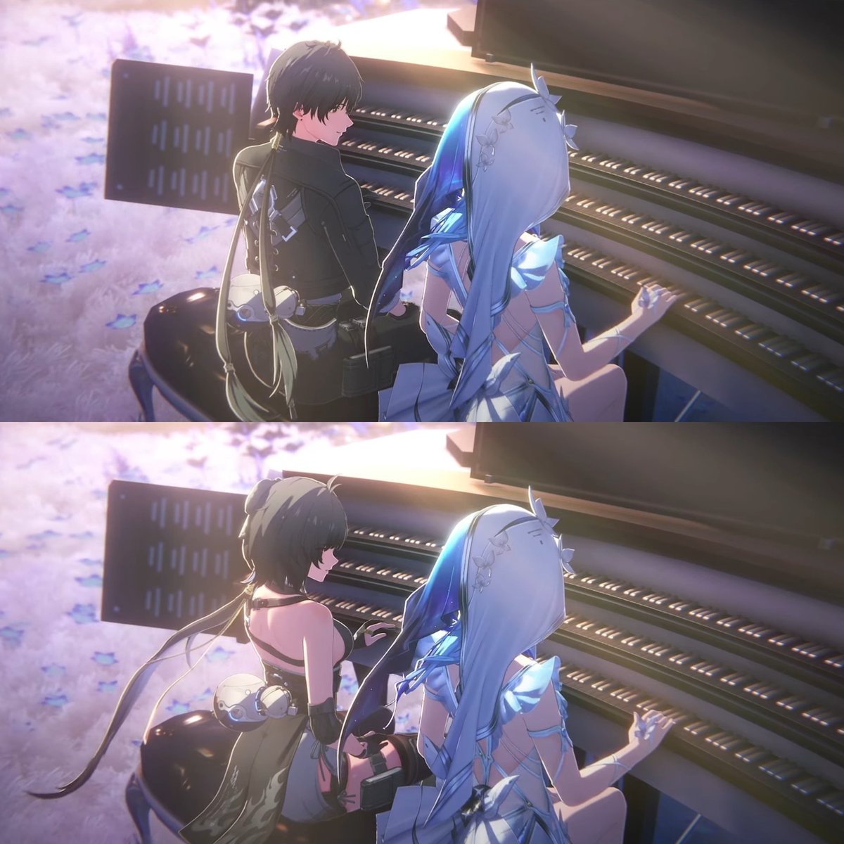 WuWa_Verse1's tweet photo. The way Kuro posted the Shorekeeper piano cutscene on YT with both Rovers, I appreciate those details.

#WutheringWaves #鳴潮 #WuWa https://t.co/j37rcfMBQz