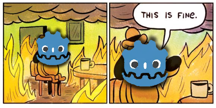 itsbasedgamejam's tweet image. Godot Right now ! 🤡🤣😅
Lets Make new culture ! 💪😎👊 !

#Godot #redotengine  #clownworld