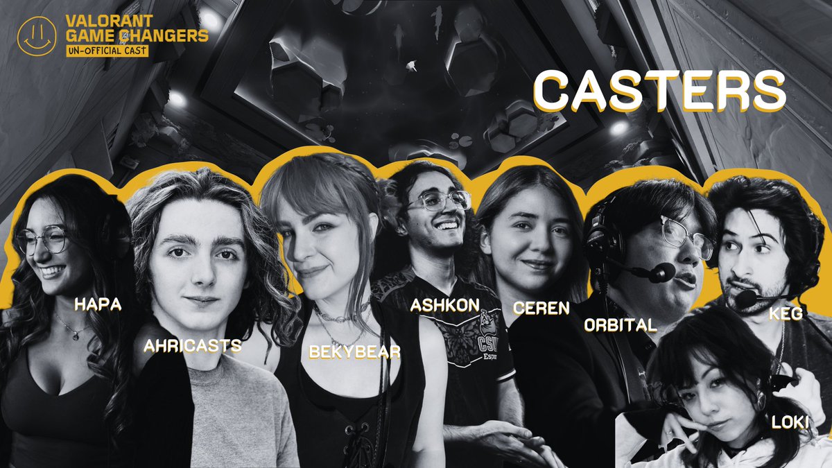 Presenting your talent for the FINAL #VCTGameChangersNA Un-Official Cast of 2024!

It's bittersweet that I cannot make it this time, but I have full faith in this amazing crew, and it shows how far this project has come! 

Here's to finishing off strong!

Tune in starting at 5PM