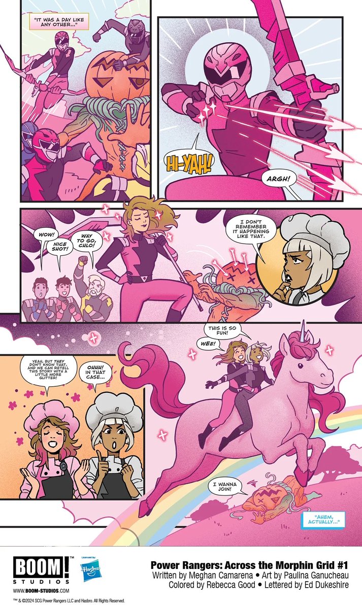 Meghan Camarena (@strawburry17) on Twitter photo Somehow, <a href="/boomstudios/">BOOM! Studios</a> let me write another comic for them 🫨 This time, it’s about my burrito-loving Hyperforce Power Ranger, Chloe! Enjoy the first two pages of Chloe’s Chaos Kitchen with sous chef Vesper 💖⚡️🖤 Somehow, <a href="/boomstudios/">BOOM! Studios</a> let me write another comic for them 🫨 This time, it’s about my burrito-loving Hyperforce Power Ranger, Chloe! Enjoy the first two pages of Chloe’s Chaos Kitchen with sous chef Vesper 💖⚡️🖤