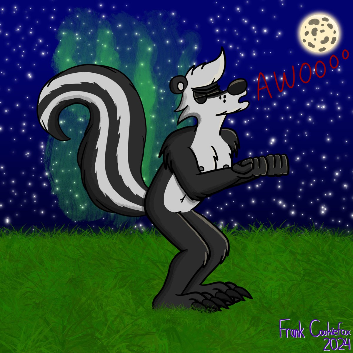 FrankCookiefox's tweet photo. For this October, I am making a werewolf series where most or all of my characters have turned into werewolves. Starting off with Cedar the Skunk.
#Cartoons #FrankCookiefox #anthro #character #oc #cedar #skunk #animal #werewolves #wereform #october #halloween #digitalart https://t.co/U3El0rKGsA