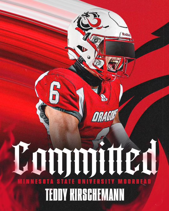 #AGTG Proud to announce my commitment to MSUM! Excited to start a new chapter! Go Dragons 🐉 !