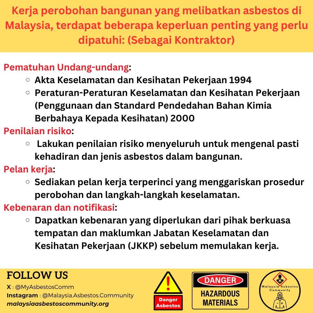 MyAsbestosComm's tweet photo. Bersama-sama, kita boleh mewujudkan Malaysia yang bebas​ asbestos dan melindungi kesihatan generasi akan datang. ​Sertailah usaha kami dalam meningkatkan kesedaran dan ​mencetuskan perubahan! https://t.co/oitsEDa4qz