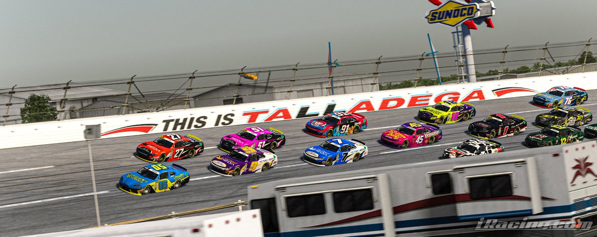 SJRL @ Talladega

Carson: P2!!!!!!
Edwin: P30

Phenominal drive by Carson at the end, kept his nose clean the whole race and made big moves at the end trying to capture a win. 

Edwin led laps in the beginning but an accident on Lap 22 knocked him out for contention.