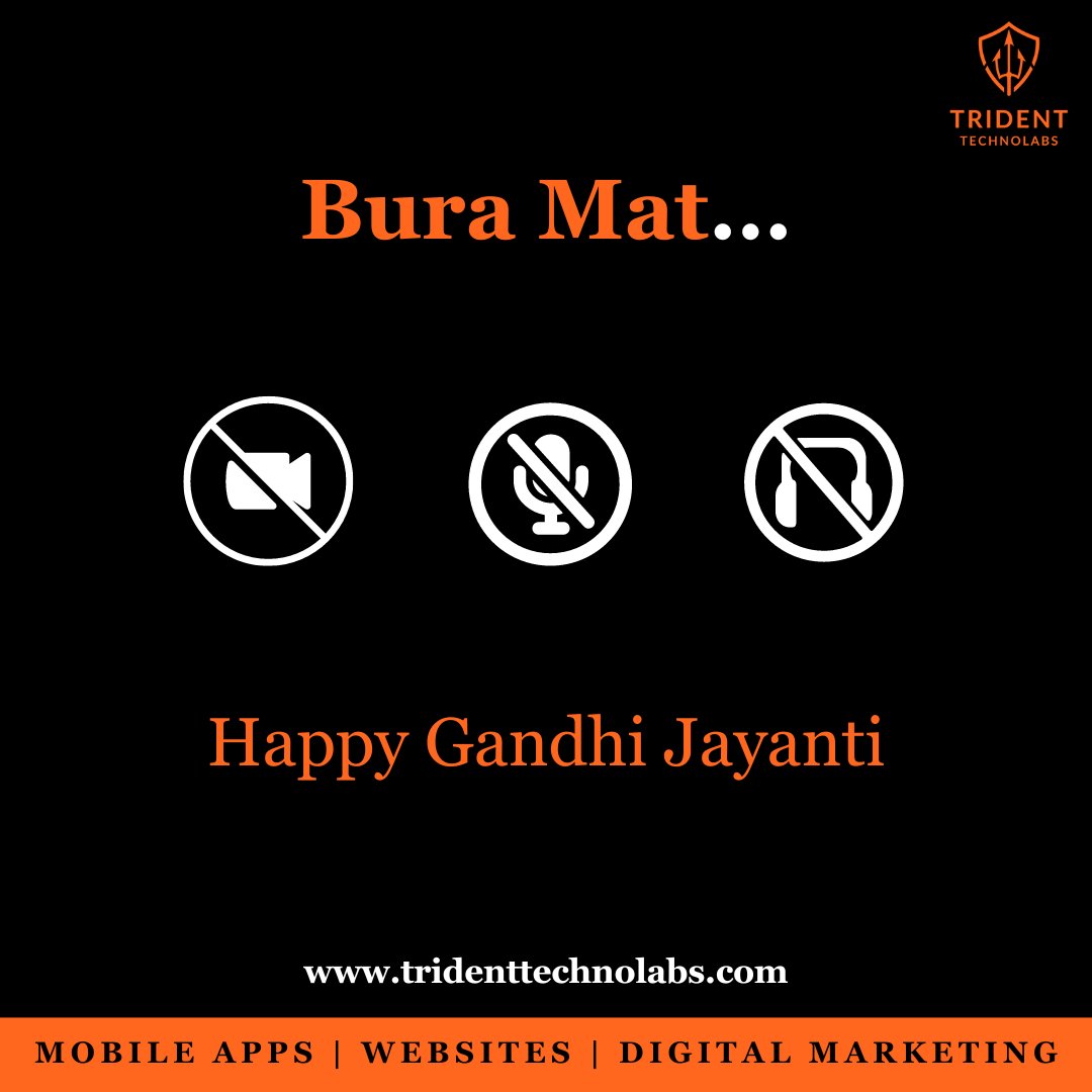 TridenTechnoLab's tweet photo. 🌸 "Bura Mat Dekho, Bura Mat Bolo, Bura Mat Suno" 🌸

As we celebrate Gandhi Jayanti, let's remember the timeless values of peace, truth, and non-violence that Mahatma Gandhi taught us. 

🌐 https://t.co/V9oTCdYHxI

#GandhiJayanti #PeaceAndNonViolence #MahatmaGandhi #Inspiration https://t.co/WN6FJAr1N1