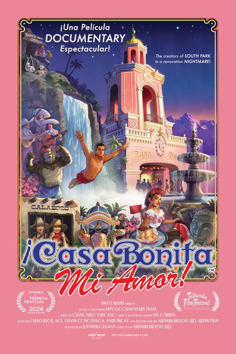 frameoneremote's tweet photo. It’s premiere day for ¡Casa Bonita Mi Amor! on Paramount+! 🎉 This award-winning documentary tells the story of Colorado’s iconic Casa Bonita, revived by South Park creators Trey Parker and Matt Stone. #CasaBonita #editedonFrameOne #ParamountPlus #MTVDocs https://t.co/fnFYWOtZk8
