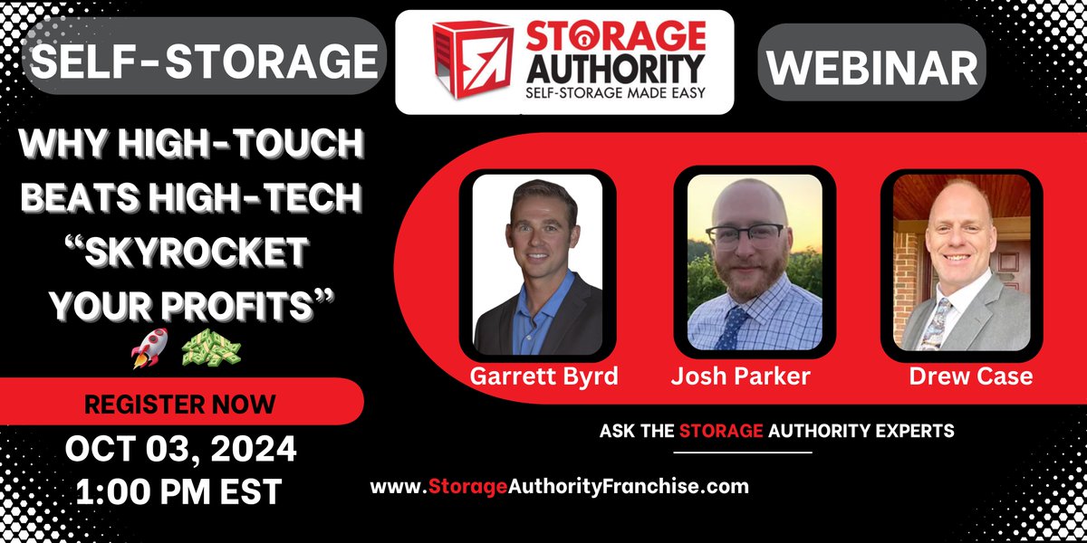 StorageAuth's tweet photo. {Webinar}The Human Edge in Self Storage: Why High-Touch Beats High-Tech to Skyrocket Your Profits

https://t.co/sifyDXiPpn

#SelfStorage #CustomerExperience #CommunityEngagement #HighTouch #HighTech #Webinar #BusinessGrowth https://t.co/b2tHZ9MDx4
