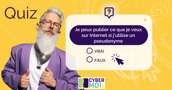 [🛡️ #CyberQuiz] Connaissez-vous les bons réflexes concernant l’usage de vos réseaux sociaux ?

👇 Comme Victor, testez vos réflexes en #cybersécurité avec le Cyber Quiz Famille !

À la clef, de nombreux 🎁 lots à gagner :  quiz.cybermalveillance.gouv.fr/p/cyberquizfam…

#CyberEngagés #Cybermois