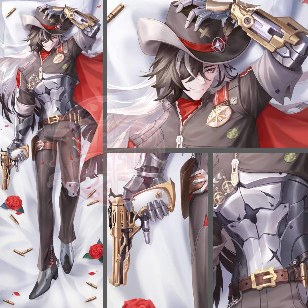 Liberoartstudio's tweet photo. Save a horse, ride a cowboy. 🐎
#HonkaiStarRail #Boothill dakimakura https://t.co/H4PsjQNtlc