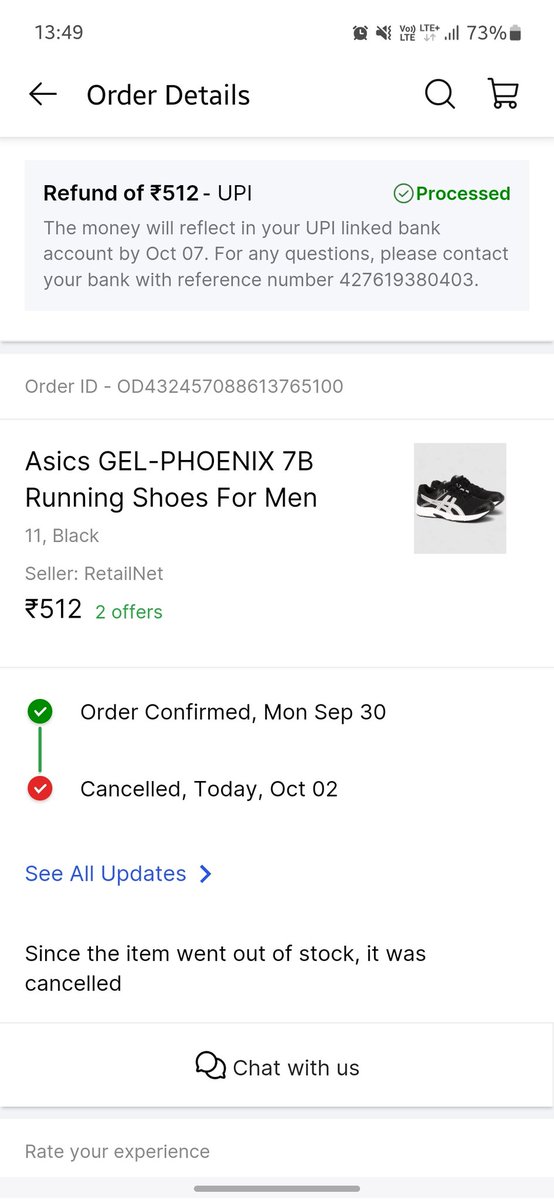 diptajyoti1's tweet photo. @BandBajaateRaho 
Flipkart cancelled my order saying that the product is out of stock. Well, then how was I able to place the order in the first place? #BBDSale https://t.co/Ac1aAJqrz2