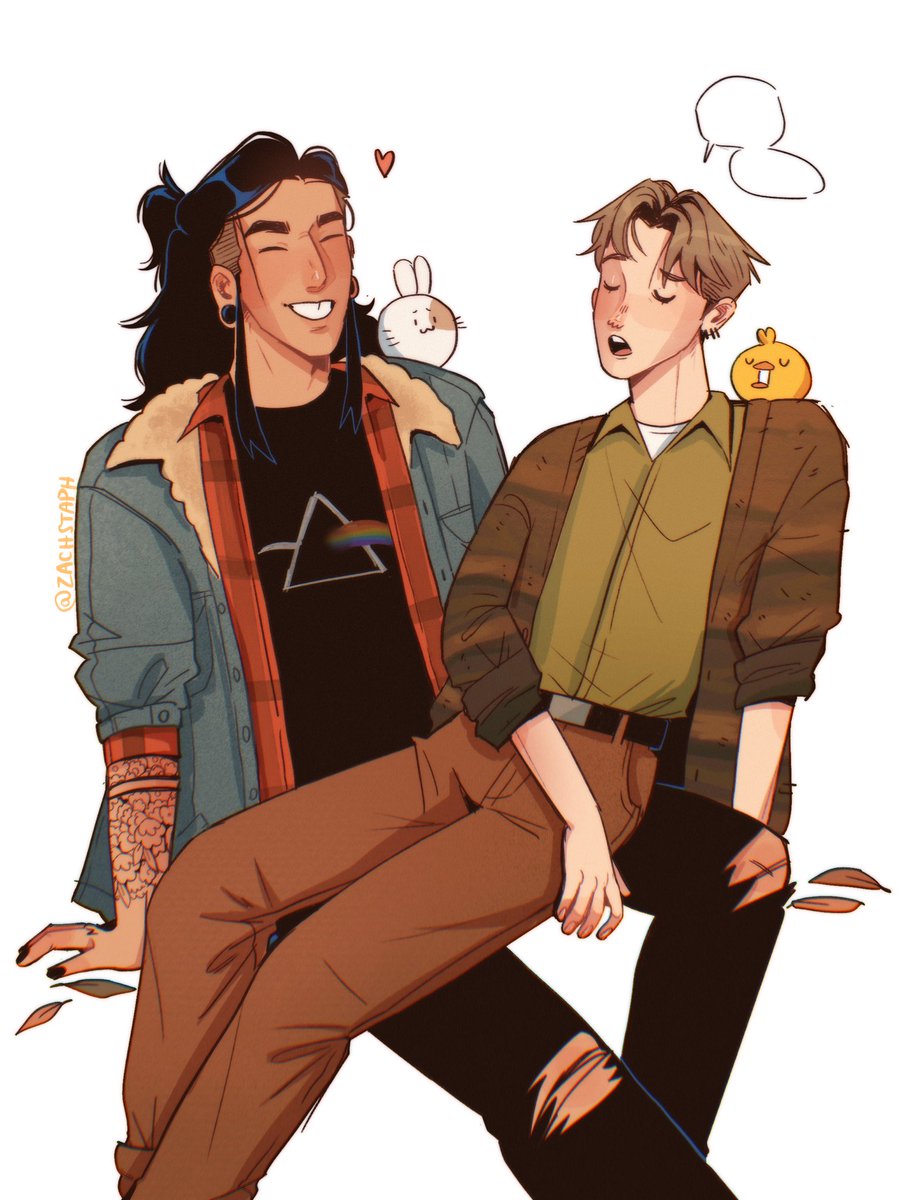 jamie probably complaining about a coworker (jay thinks its the cutest thing) also happy october to those who celebrate