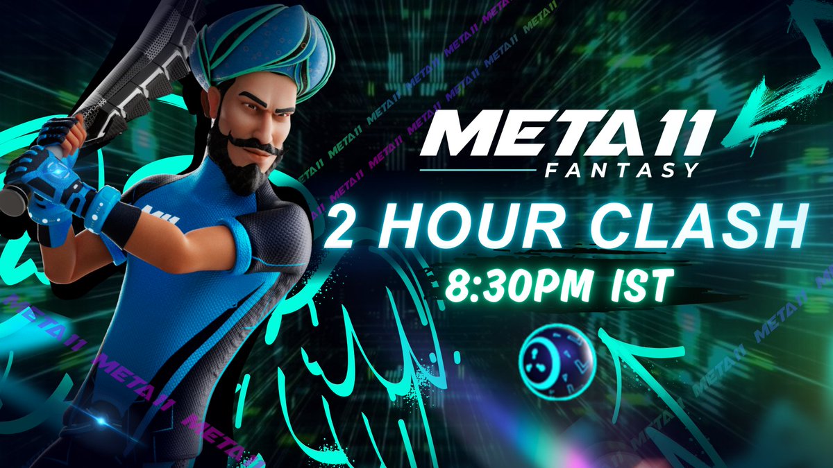 🚨 Don’t forget! Our new 2-hour tournaments every evening at 8:30pm IST! Don’t miss out on the action-packed matches! Create your team and win big! 🏆🏏 #meta11 #cricket #fantasy #playandearn