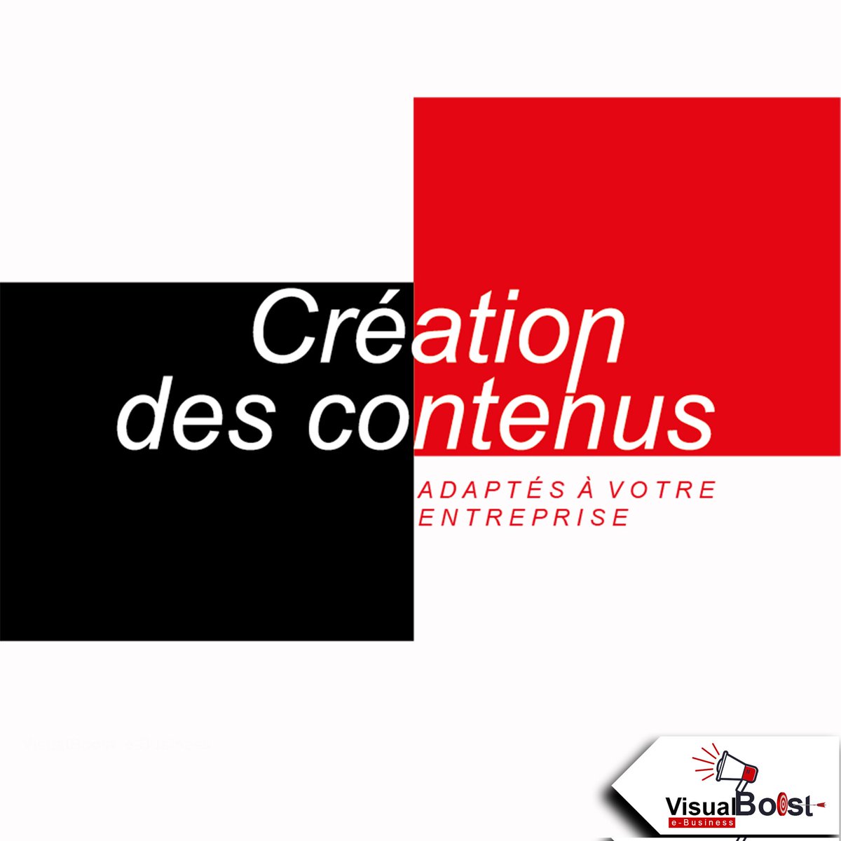 Visualboost_eB's tweet image. Pour des 𝗖𝗼𝗻𝘁𝗲𝗻𝘂𝘀 𝗰𝗿𝗲́𝗮𝘁𝗶𝗳𝘀 𝗲𝘁 𝗱𝗲𝘀 𝗱𝗲𝘀𝗶𝗴𝗻𝘀 𝗴𝗿𝗮𝗽𝗵𝗶𝗾𝘂𝗲𝘀 𝘀𝘂𝗿 𝗺𝗲𝘀𝘂𝗿𝗲 qui reflètent l&apos;identité de votre entreprise, faites confiance à VisualBoost e-Business. 

#creationdecontenu