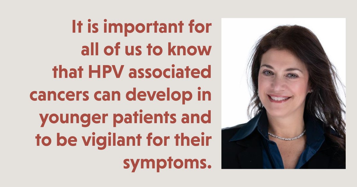 HPV-associated cancers can develop in younger patients. Men &amp; women need to get vaccinated and stay vigilant. Read the interview with Lillian Kreppel at tinyurl.com/5e9rbr38 @hpvalliance #HPVDisease
