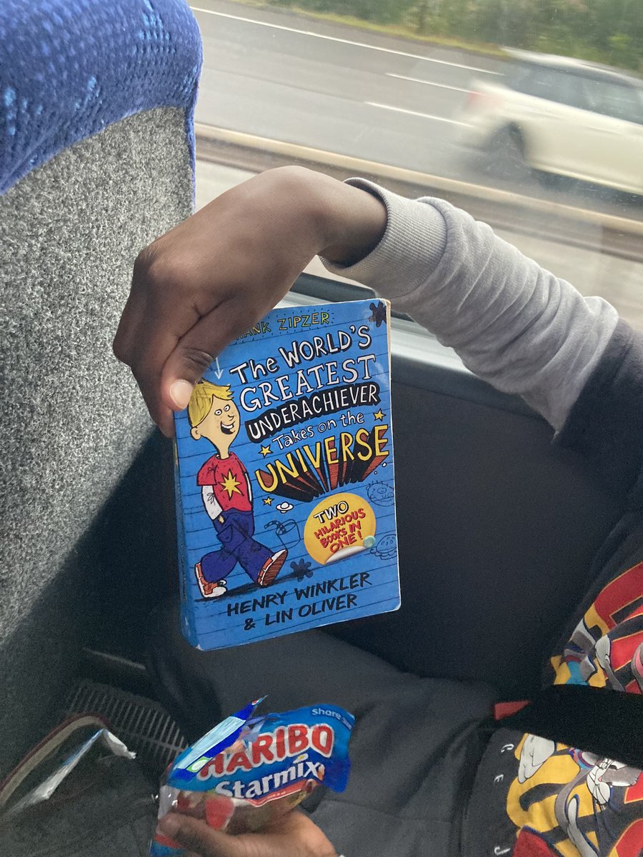 Lovely to see reading for pleasure on the journey - our Hamilton pupils really are passionate about books.