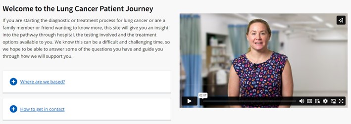 Our Lung cancer patient journey site is now live. Dr. Cheyne told us "We are hoping that these digital videos will help patients understand more about their potential lung cancer pathway and what the various tests and treatments look like". tinyurl.com/lung-ca