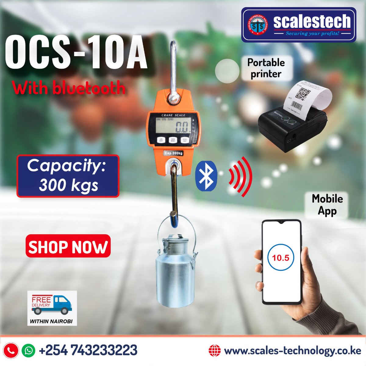 ScalestechLtd's tweet image. Experience the difference with our precision weighing solutions. Our OCS-10A hanging scale has a weighing capacity of up to 300kgs. 

📞+254743233223 
Delivery countrywide.

#weighingscale #digitalscale #RiggyGImpeachment Nairobi CBD God of Israel World War 3 Ndindi Nyoro Aviator