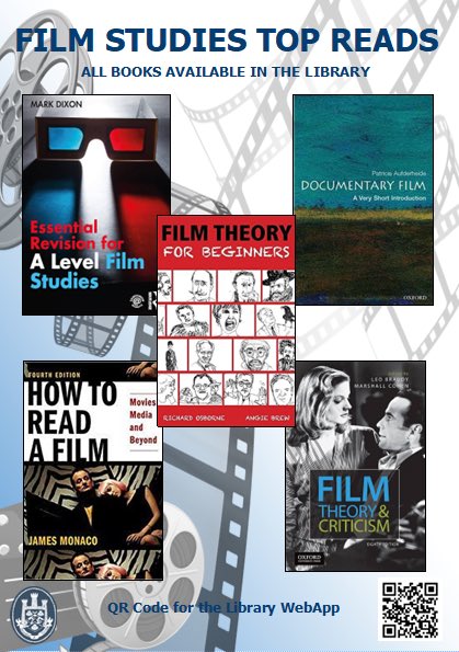 THSbookworm's tweet image. #topreads for a new A Level @THSsixthform Film Studies. Not sure where to begin and keen to progress your #widerreading 
Come to the Library and check something out today. 
#greatschoollibraries 
#NonFiction