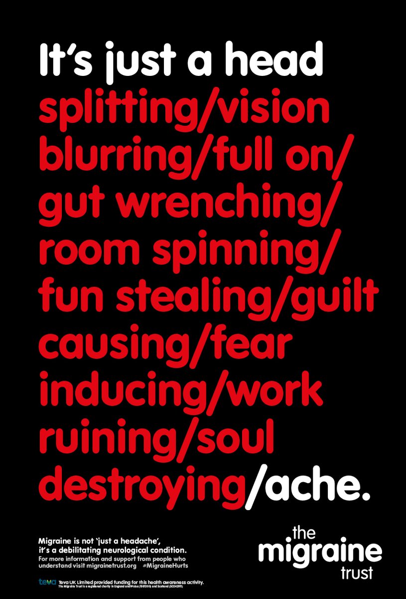 New work. (All 3 Posters)
We're reclaiming the word 'migraine' for the those deeply affected by this debilitating neurological condition. It's long been misinterpreted, under-diagnosed and under-treated.
#helpingthehelpers #charitycampaigns  #theraisedeyebrowsociety #TRES