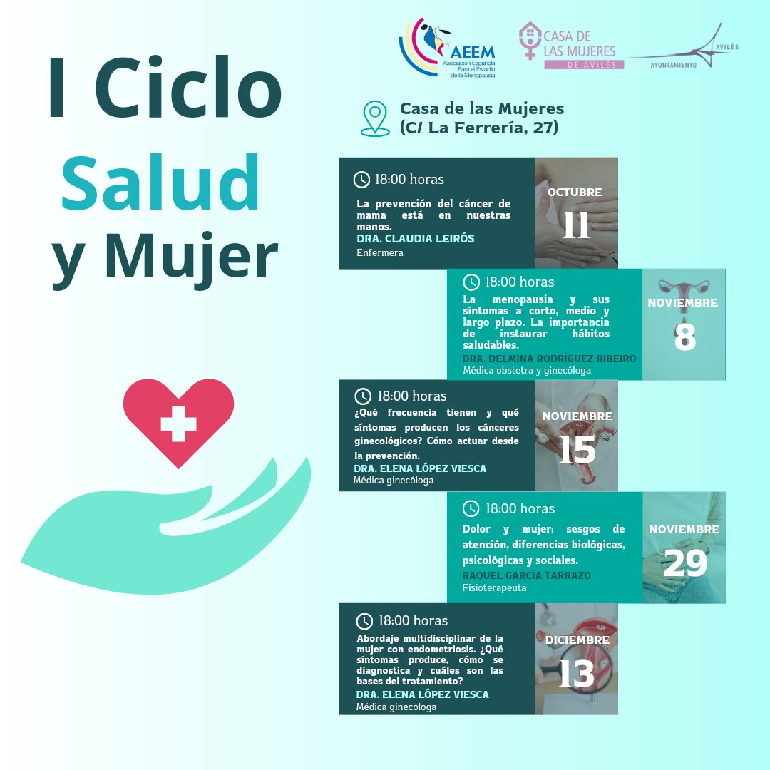 ⚕️ Igualdad organiza un ciclo de conferencias sobre 'Salud y Mujer' con la presencia de doctoras especialistas

👉 Se hablará de prevención del cánceres ginecológicos, menopausia, dolor y mujer
❗️ Necesaria inscripción: i.mtr.cool/knlnnytvup

ℹ️ Más: i.mtr.cool/awposiradz