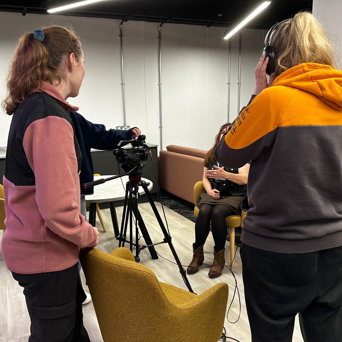 The students have been working on their video interviewing and filming skills this week 🎤 🎥 

#contentcreation