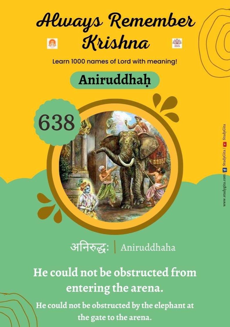 StudyGita's tweet photo. Day-638 Always Remember Krishna ❣️👇 @StudyGita 

✅ He could not be obstructed from entering the arena.

✅ He could not be obstructed by the elephant at the gate to the arena.

✨✨✨✨✨✨✨✨

#krishnafortoday #SanatanaDharma #SpiritualGrowth #Wisdom #studygita #SupremeBeing https://t.co/ZrkfdaXMrs