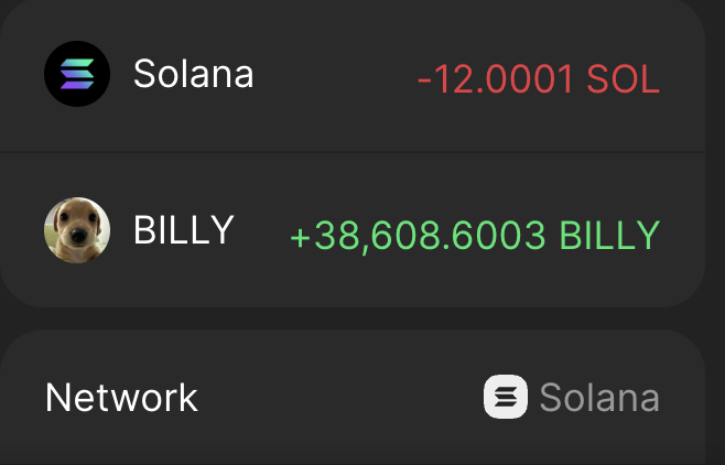 DonWedge's tweet photo. always adding $billy below $50M MCAP