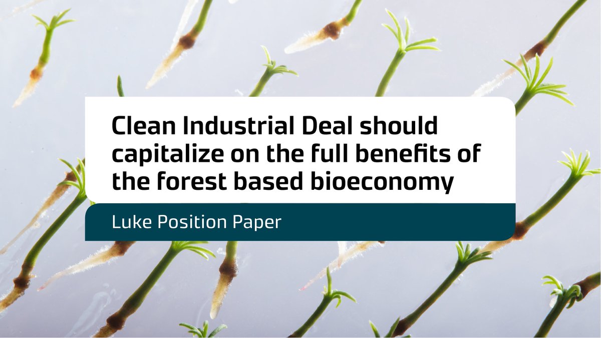 Luonnonvarakeskus (@lukefinland) on Twitter photo European forests and forest-based bioeconomy are key to achieving the goals of the Clean Industrial Deal, proposed by Ursula <a href="/vonderleyen/">Ursula von der Leyen</a>.
Luke suggests three measures for the EU to take full advantage of the forest-based bioeconomy.
1/3 #forest #bioeconomy European forests and forest-based bioeconomy are key to achieving the goals of the Clean Industrial Deal, proposed by Ursula <a href="/vonderleyen/">Ursula von der Leyen</a>.
Luke suggests three measures for the EU to take full advantage of the forest-based bioeconomy.
1/3 #forest #bioeconomy