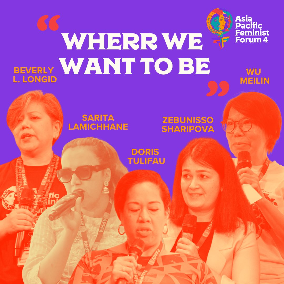 apwld's tweet photo. #APFF2024 | Setting the blueprint for #FeministWorldBuilding, Day 2 of #APFF4 unfolded under the theme 'Where We Want To Be', envisioning a #FeministWorld that is free, just, and able to support us all.

Click the  🧵 to see the insights from the Day 2 plenary speakers at #APFF4 https://t.co/cGccc7hZ0p