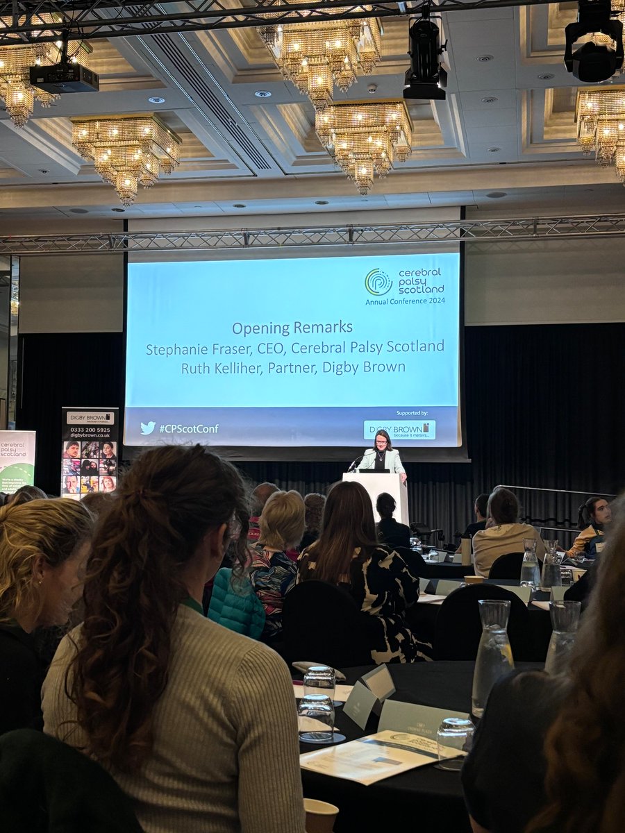 CEO of Cerebral Palsy Scotland, Stephanie Fraser opens todays conference.

A fantastic morning already, we’ve met lots of interesting exhibitors and looking forward to the great line up of speakers 🎤 

#CPScotConf #CPScotland #cerebralpalsy #scotland