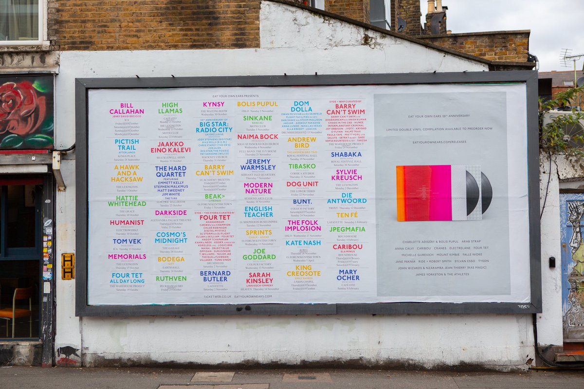 EatYourOwnEars's tweet photo. COMING UP AT EYOE…

with @humanist_uk, @memorials_music, @TheHardQuartet, @MaryOcher, @BigStarBand and much more

🎟️ All tickets & waitlists 
https://t.co/H4pvigkaRk

Preorder ‘Eat Your Own Ears Recordings Vol. 1’ on limited black eco (@Bandcamp) and exclusive clear (@RoughTrade) double vinyl featuring @ArabStrapBand, @mountkimbie, @tysonmcvey, @FourTet, @caribouband and many many others 

🎵 https://t.co/jhqQTE5Ni6