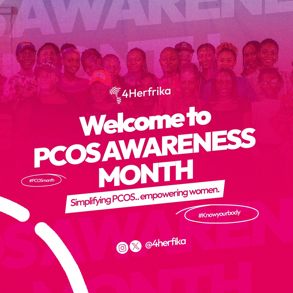 4HERFRIKA's tweet image. The past month has been enlightening as we explored many facets of PCOS!

Missed out ? We&apos;ve compiled all the valuable insights from the campaign.

A big thank you to everyone who engaged, and supported. Let’s keep raising awareness.

#PCOSAwareness #WomenHealth #PCOSWarrior