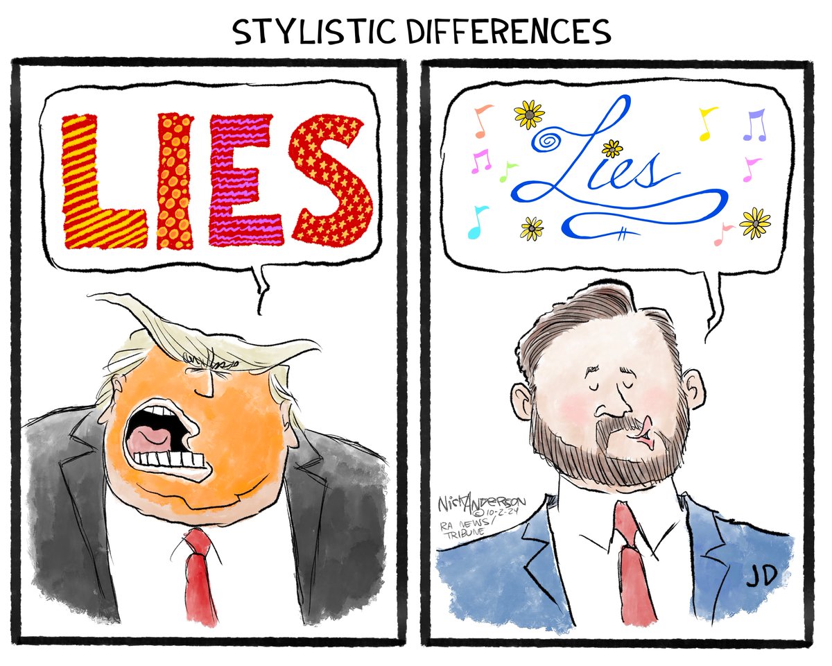 Stylistic Differences
#Debatenight #JDVanceIsALiar