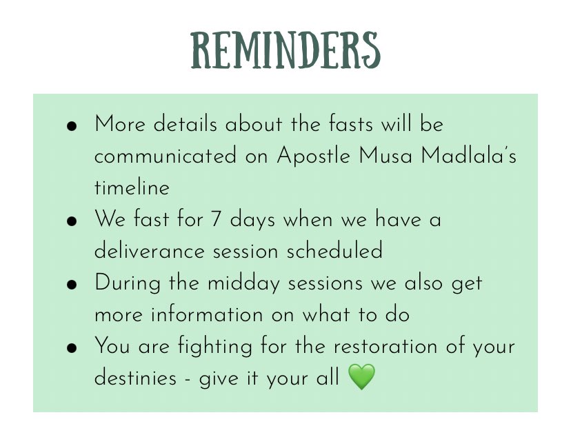 au_badela's tweet photo. We are on #Day10of100 - don’t forget to check daily declarations on Apostle Musa Madlala’s timeline.
#100DaysOfPrayer 💚 https://t.co/WMe85QD3rL