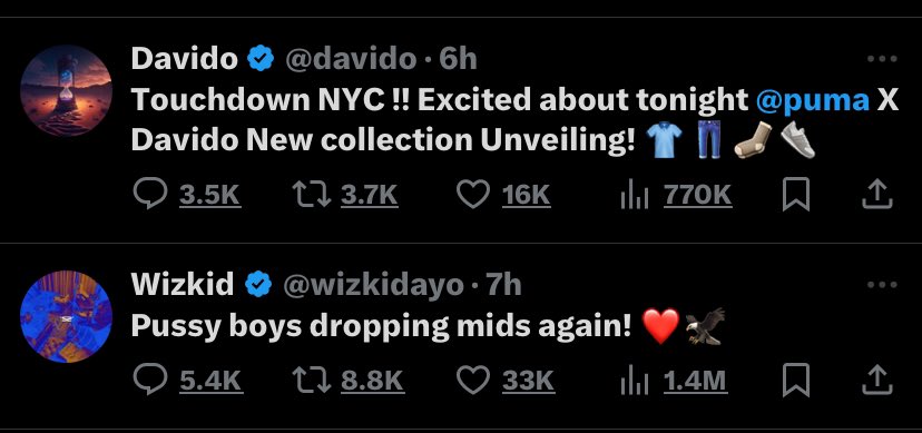 bella_drum's tweet photo. @davido @PUMA wtf 😬 https://t.co/VCDbB7OKK7
