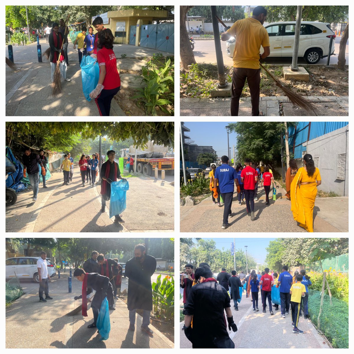 Raahgiri_Fdn's tweet image. "Our greatest ability as humans is not to change the world, but to change ourselves." ~ Mahatma Gandhi

On #GandhiJayanti2024, we proudly launch our #Safaigiri Drive at #Janpath (Sec-18, Gurugram), embracing his timeless values of #cleanliness, community, and #sustainability.