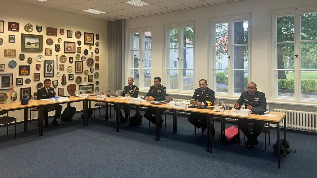 HQ_IDS_India's tweet image. The 17th India-Germany Military Cooperation Sub Group #MCSG Meeting was conducted from 01-02 Oct 2024 at Berlin. 
Discussions focused on new initiatives to further enhance the scope of bilateral #MilitaryCooperation and strengthen the ongoing defence engagements across the…