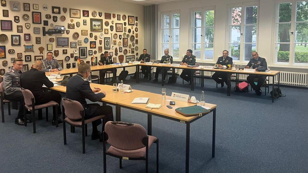 HQ_IDS_India's tweet image. The 17th India-Germany Military Cooperation Sub Group #MCSG Meeting was conducted from 01-02 Oct 2024 at Berlin. 
Discussions focused on new initiatives to further enhance the scope of bilateral #MilitaryCooperation and strengthen the ongoing defence engagements across the…