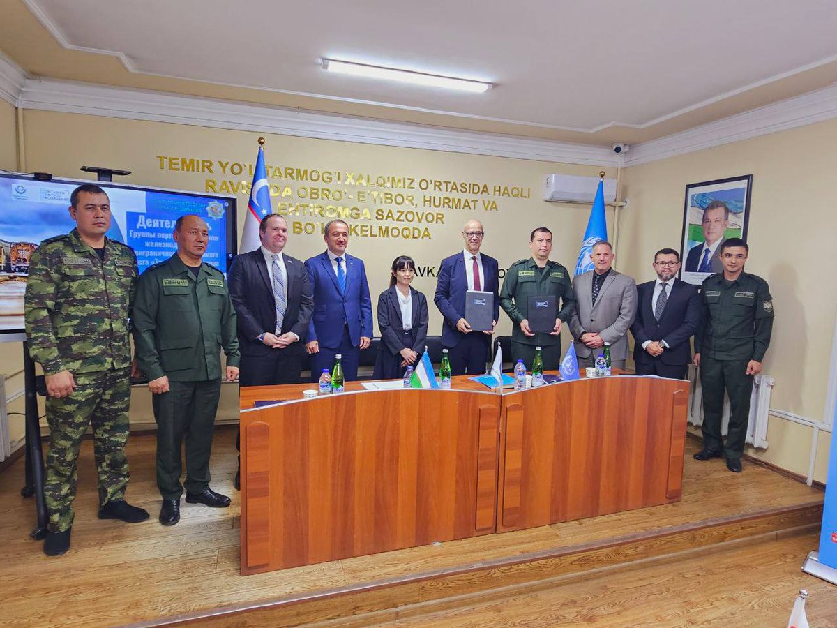 UNODC_ROCA's tweet photo. Uzbekistan's Customs Committee under the Ministry of Economy and Finance enhanced its capacity to counter illicit trafficking by receiving specialized equipment. With the support of @StateINL, #EXBS, @MofaJapan_en.
#PCU #ACCU #GCCP https://t.co/MHSnrHp47M