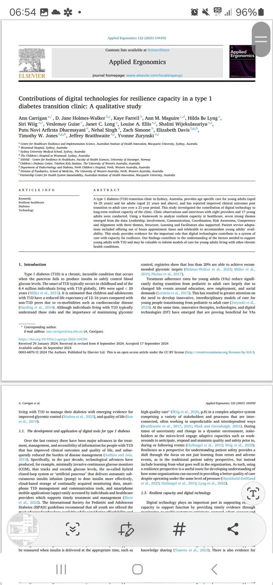 Siri Wiig (@wiig_siri) on Twitter photo Learn about how digital technologies can support resilience in diabetes transition clinics. New paper out led by <a href="/annjcar/">Ann Carrigan</a> and her Australian team! Thank you!
sciencedirect.com/science/articl… Learn about how digital technologies can support resilience in diabetes transition clinics. New paper out led by <a href="/annjcar/">Ann Carrigan</a> and her Australian team! Thank you!
sciencedirect.com/science/articl…