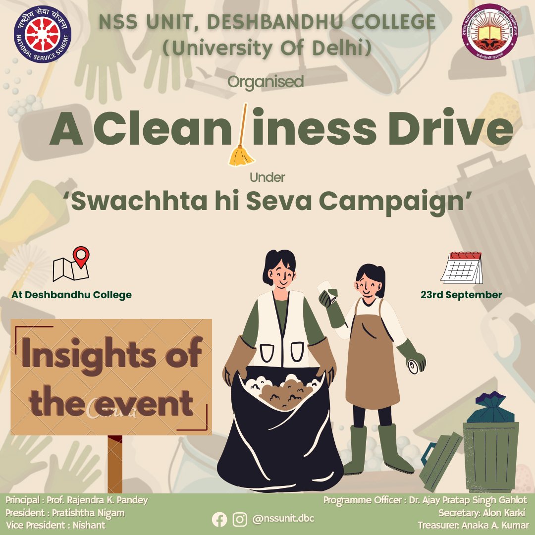 NssunitDbc's tweet photo. On September 23rd, 2024, the NSS unit of Deshbandhu College successfully organized a cleanliness drive to promote eco-consciousness among students and staff. The drive focused on key areas of the campus, including the old block, canteen, college gate, and library. #SwachhtaHiSewa https://t.co/qjGxCnPqHd