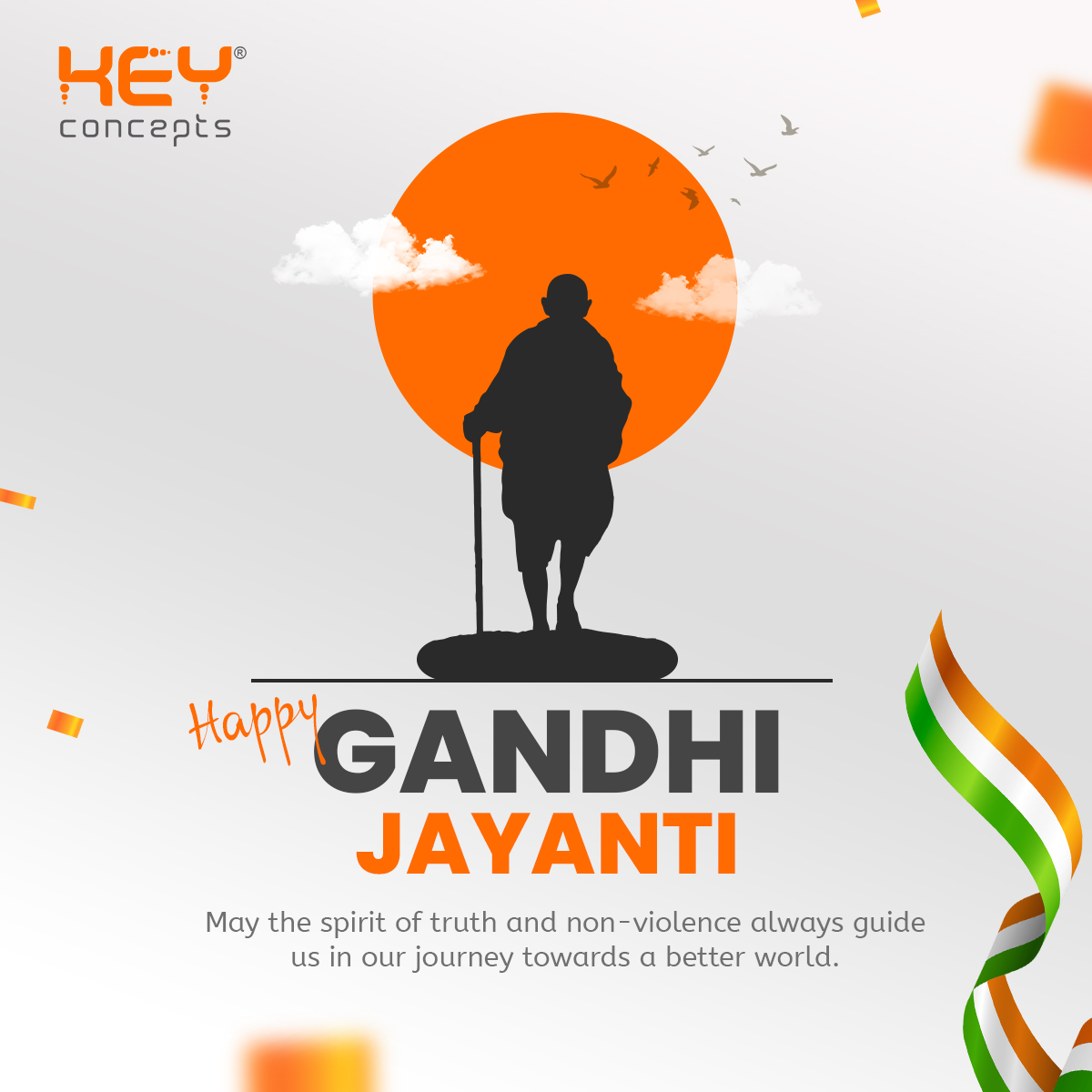 Let's honor the memory of Mahatma Gandhi on this Gandhi Jayanti. May his message of peace and non-violence continue to inspire us all.

#GandhiJayanti #MahatmaGandhi #Peace, #NonViolence, #India #KeyConcepts